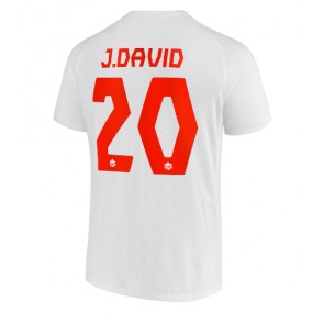 Canada Jonathan David #20 Seconda Maglia Mondiali 2022 Manica Corta
